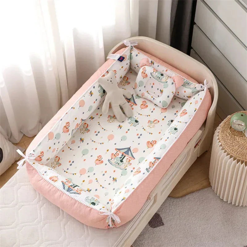 Baby Nest Portable High Border Infant Crib Just Kidding Store