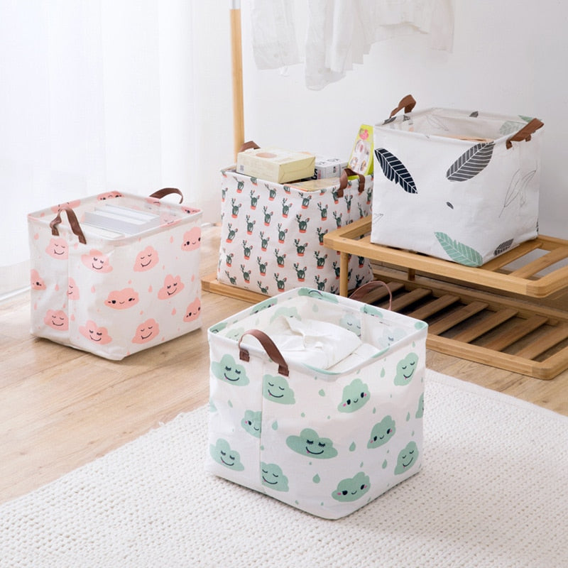 Canvas toy shop storage baskets