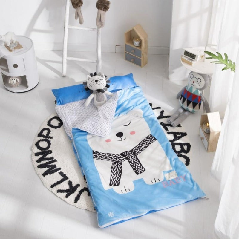 Kids Sleeping Bag With Pillow Polar Bear Sleeping Envelope Just Kidding Store