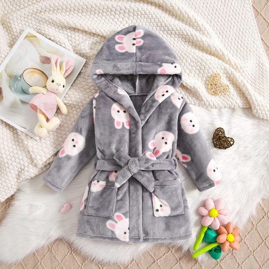 Bunny Plush Hooded Robe - Just Kidding Store