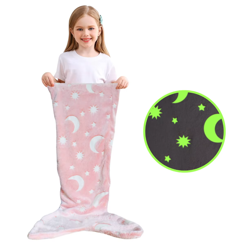 Glow In The Dark Mermaid Tail Blanket - Just Kidding Store