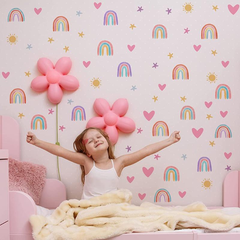 Rainbow Hearts Wall Decals - Just Kidding Store