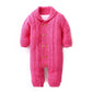 Cable Knit Winter Baby Infant Sherpa Romper - Just Kidding Store