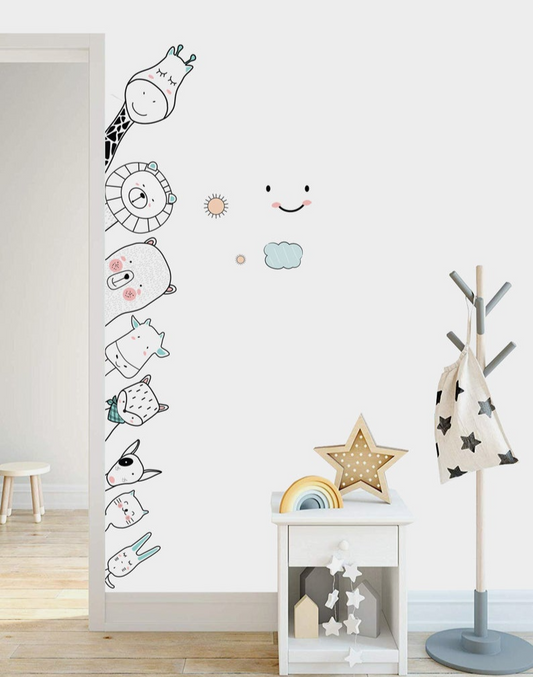 Animal Wall Corner Decal Kids Vinyl Door Sticker - Just Kidding Store