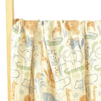 2 Layers Cotton Muslin Swaddle Wrap - Just Kidding Store