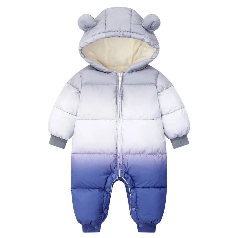 Cozy Bear Gradient Winter Baby Rompers - Just Kidding Store