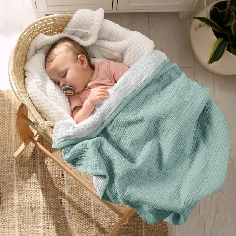 Double Sided 4 Layer Cotton Muslin Blanket - Just Kidding Store