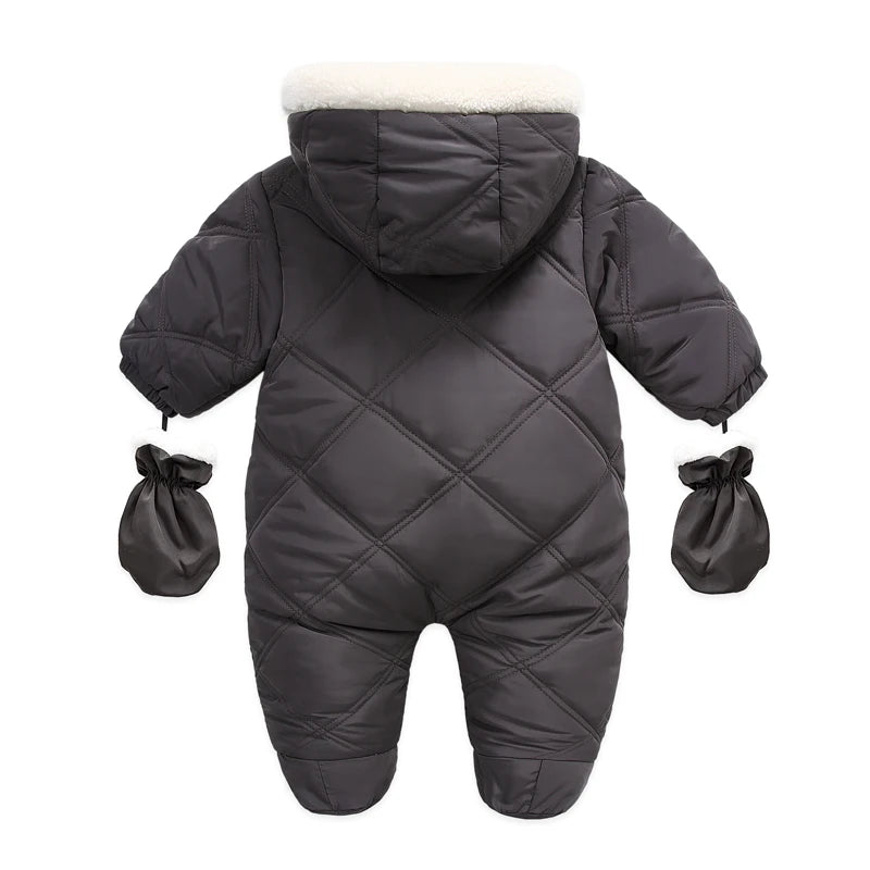 Winter Snowsuit - Warm Fleece Hooded Jumpsuit - Just Kidding Store