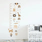 Boho Safari Animals Height Growth Chart Wall Sticker - Just Kidding Store