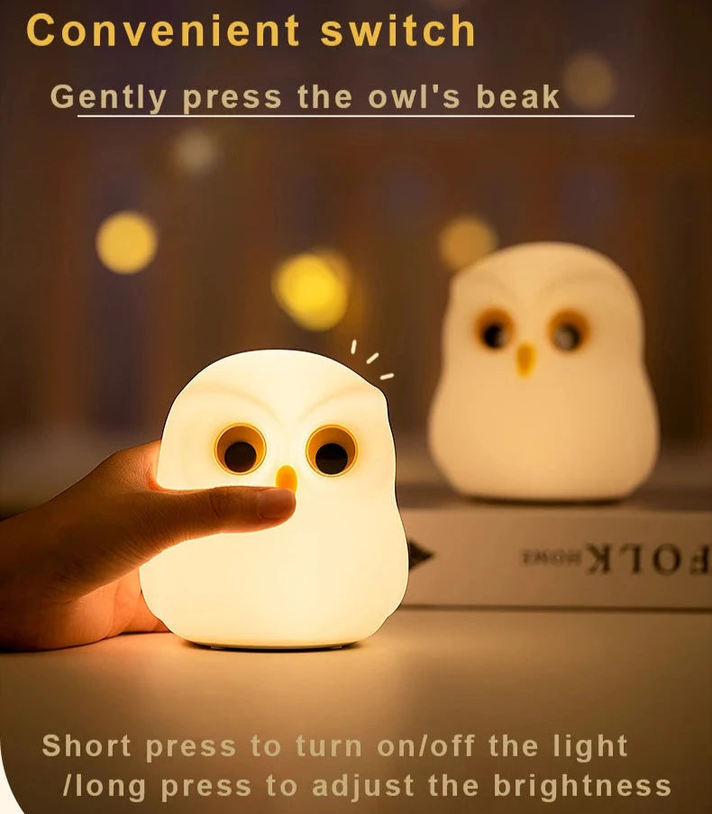 Owl LED Night Light - Color Changing Lamp - Just Kidding Store