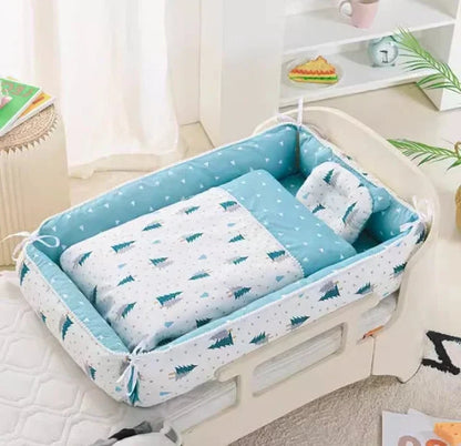 Multifunctional Baby Nest - Portable High Border Infant Crib Set - Just Kidding Store