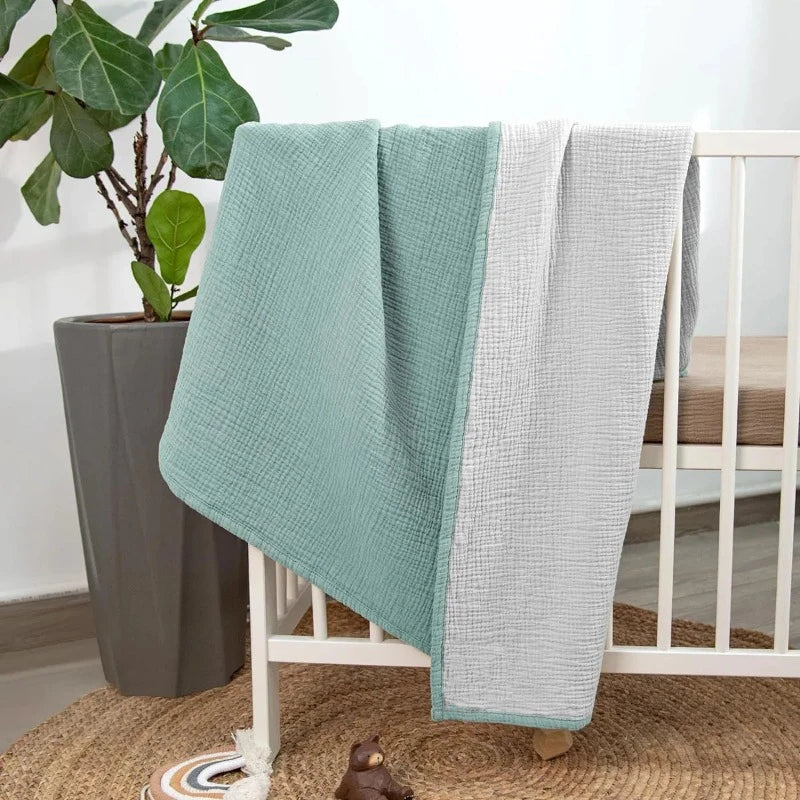 Double Sided 4 Layer Cotton Muslin Blanket - Just Kidding Store