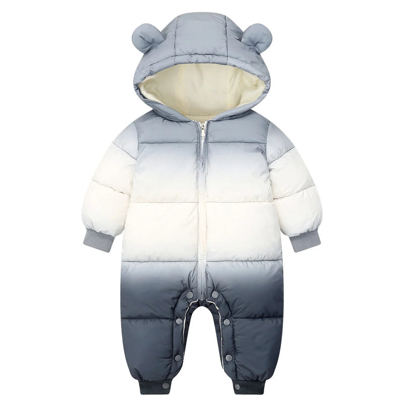 Cozy Bear Gradient Winter Baby Rompers - Just Kidding Store