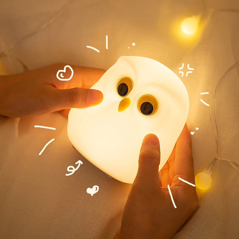 Owl LED Night Light - Color Changing Lamp - Just Kidding Store