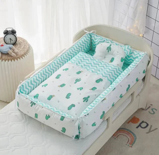 Multifunctional Baby Nest - Portable High Border Infant Crib Set - Just Kidding Store