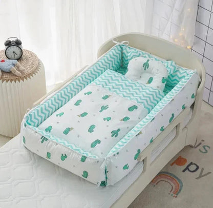 Multifunctional Baby Nest - Portable High Border Infant Crib Set - Just Kidding Store