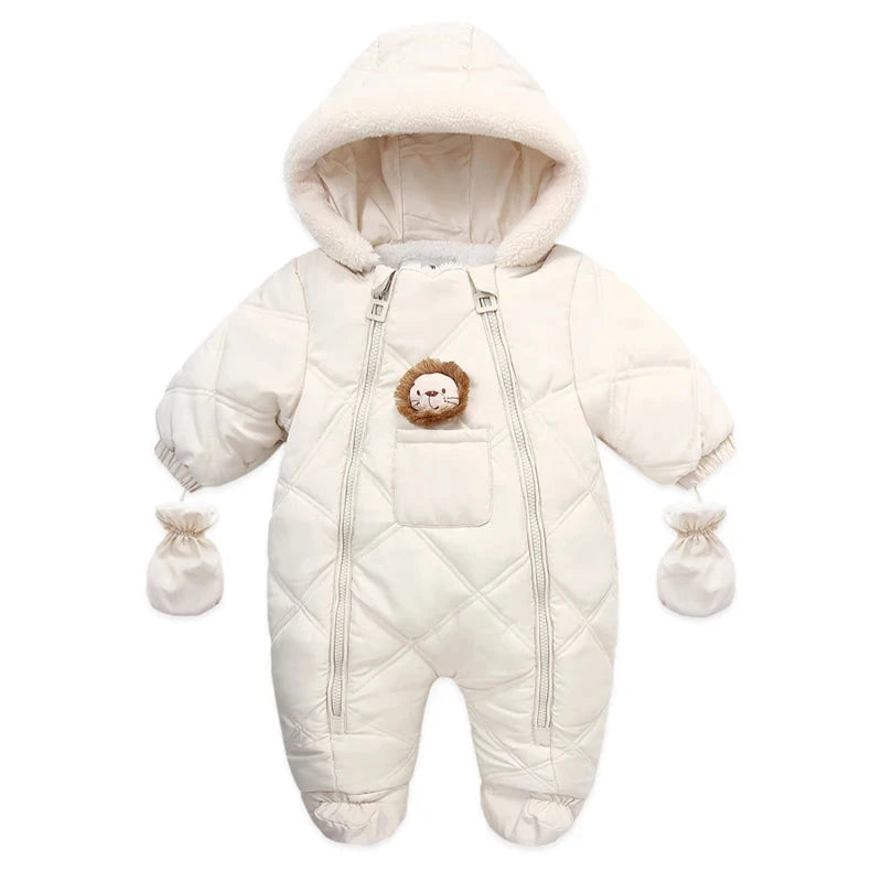 Winter Snowsuit - Warm Fleece Hooded Jumpsuit - Just Kidding Store