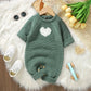 White Heart Knitted Infant Jumpsuit - Just Kidding Store