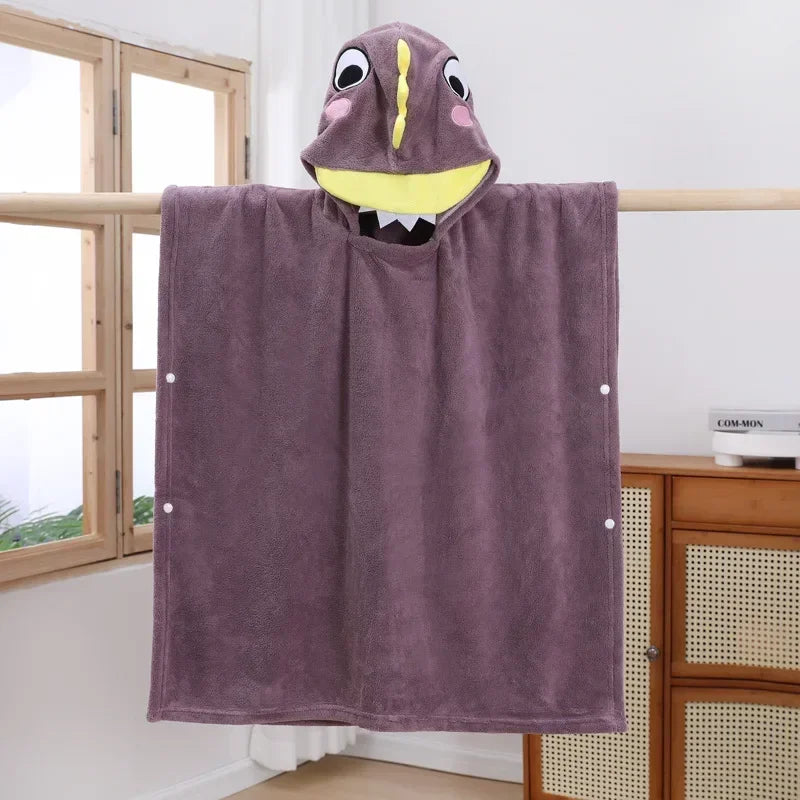 Thicken Hooded Towel Cape - Bath Cloak - Just Kidding Store