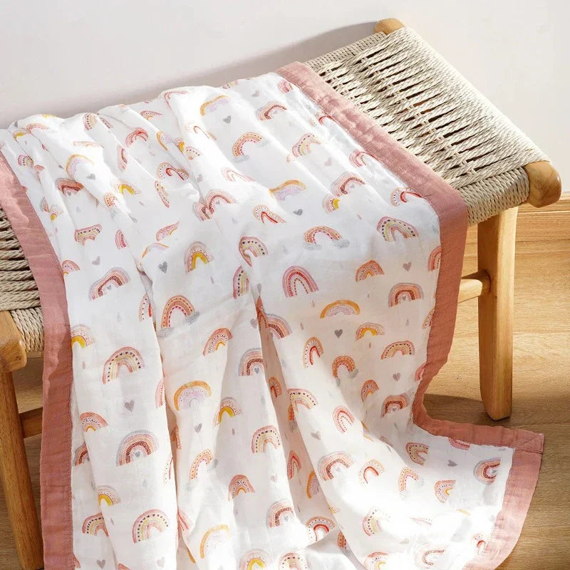 4 Layers Premier Bamboo Cotton Swaddle Blanket - Just Kidding Store