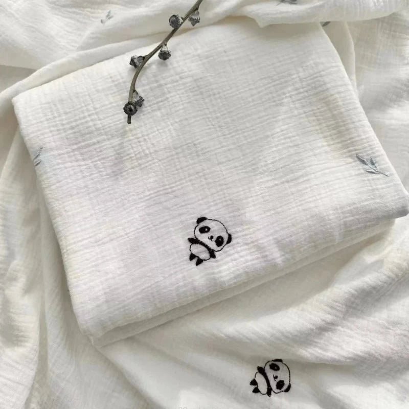 Embroidered 4 Layer Muslin Blankets - Just Kidding Store