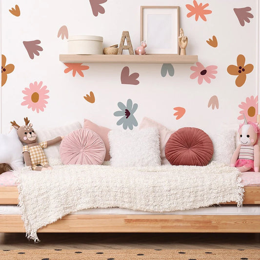 Retro Floral Wall Stickers - Just Kidding Store