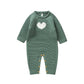 White Heart Knitted Infant Jumpsuit - Just Kidding Store