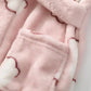 Deer Coral Velvet Children Hooded Robe - Just Kidding Store