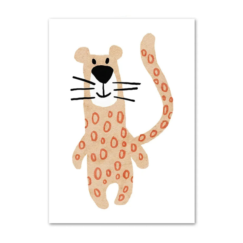 Boho Safari Animal Canvas Nursery Prints - Just Kidding Store