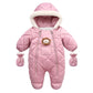 Winter Snowsuit - Warm Fleece Hooded Jumpsuit - Just Kidding Store