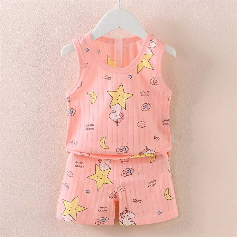 Unicorn Summer Children Pajama Set - Just Kidding Store