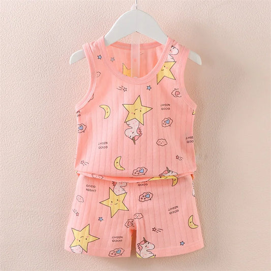 Unicorn Summer Children Pajama Set - Just Kidding Store