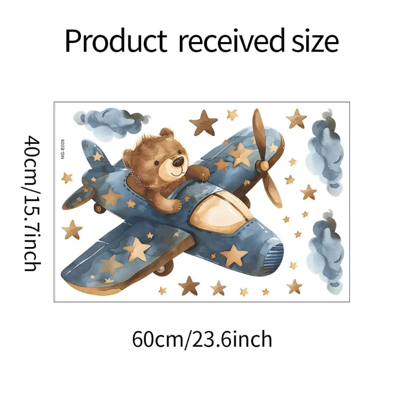 Dreamy Bear Aviator Wall Decal - Just Kidding Store