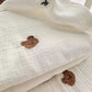 Embroidered 4 Layer Muslin Blankets - Just Kidding Store