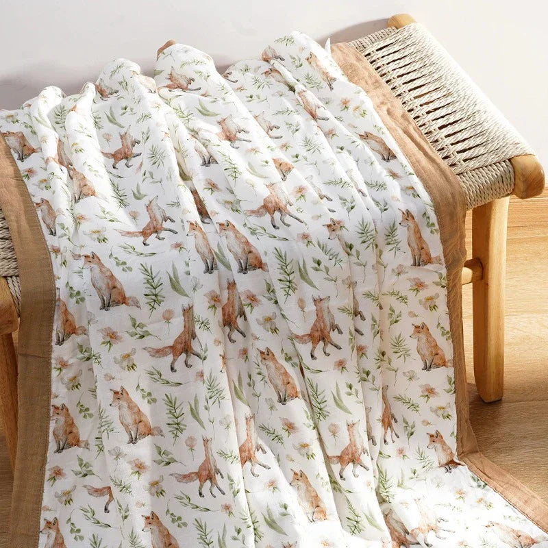 4 Layers Premier Bamboo Cotton Swaddle Blanket - Just Kidding Store