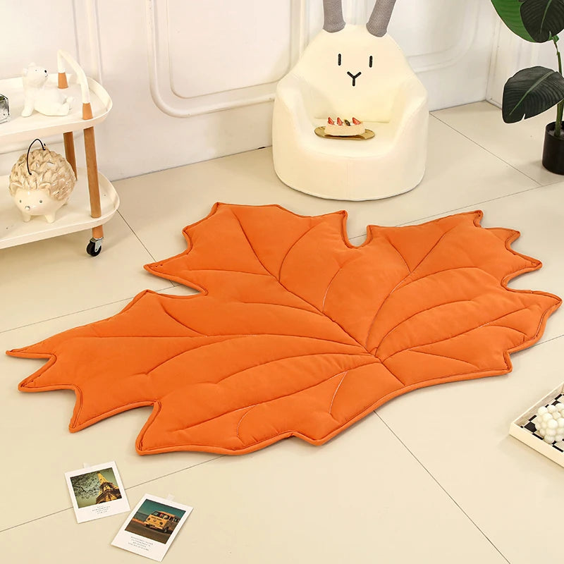 Quilted Play Mat - Pumpkin, Ginkgo Leaf, Maple Leaf - Just Kidding Store