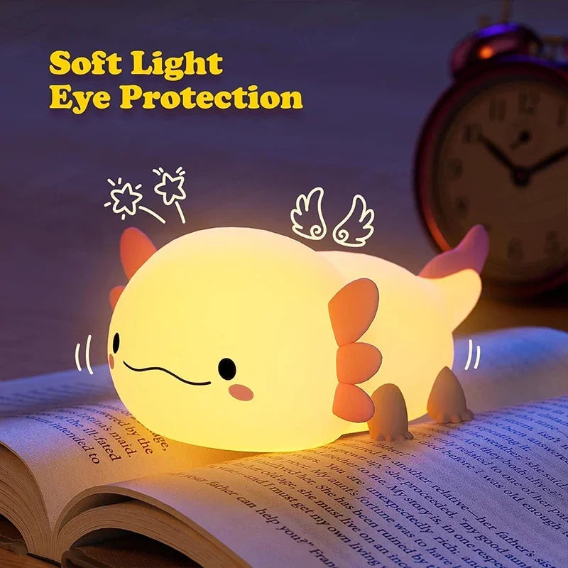 Axolotl Night Light - Touch Control Lamp - Just Kidding Store