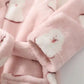 Deer Coral Velvet Children Hooded Robe - Just Kidding Store