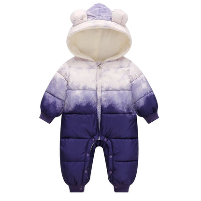 Cozy Bear Gradient Winter Baby Rompers - Just Kidding Store