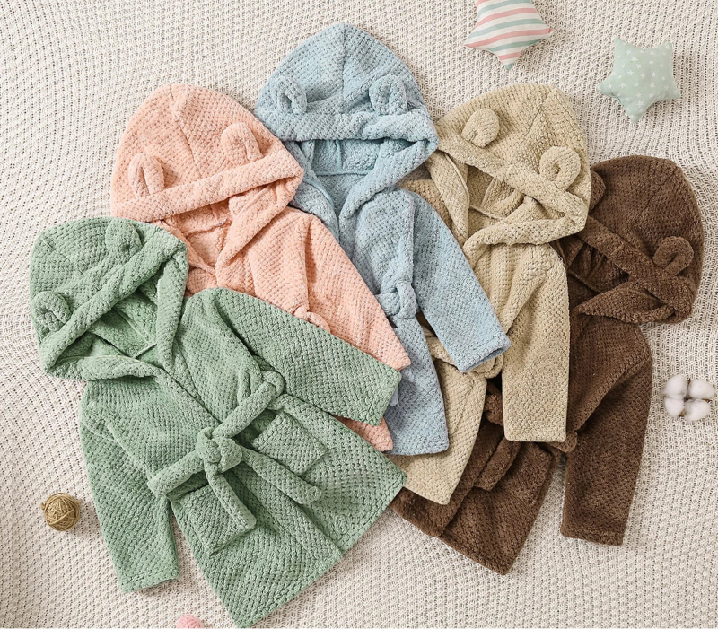 Waffle Hooded Childrens Robe - Just Kidding Store