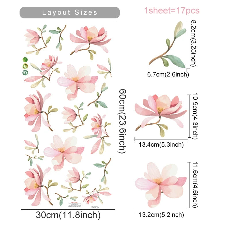 Boho Flowers Wall Stickers - Just Kidding Store