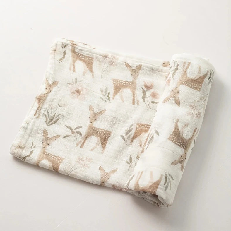 Bamboo Cotton Oversized Muslin Swaddle Blankets - Just Kidding Store