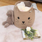 Beige Kitty Woven Organizer - Just Kidding Store