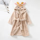 Deer Coral Velvet Children Hooded Robe - Just Kidding Store