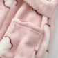 Tiger Coral Velvet Childrens Hooded Robe - Just Kidding Store