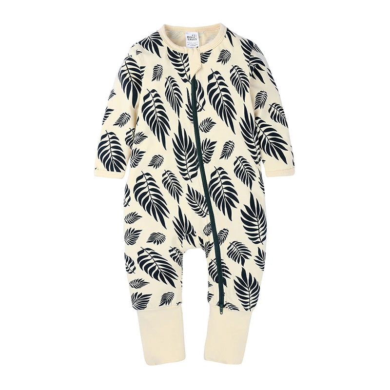 Black Leaves Baby Infant Romper - Just Kidding Store