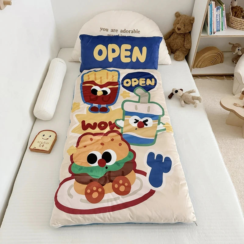 Kids Sleeping Bag With Pillow - Sleeping Envelope - Just Kidding Store