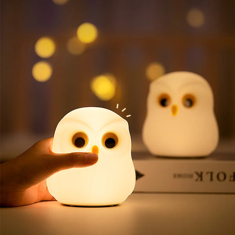 Owl LED Night Light - Color Changing Lamp - Just Kidding Store