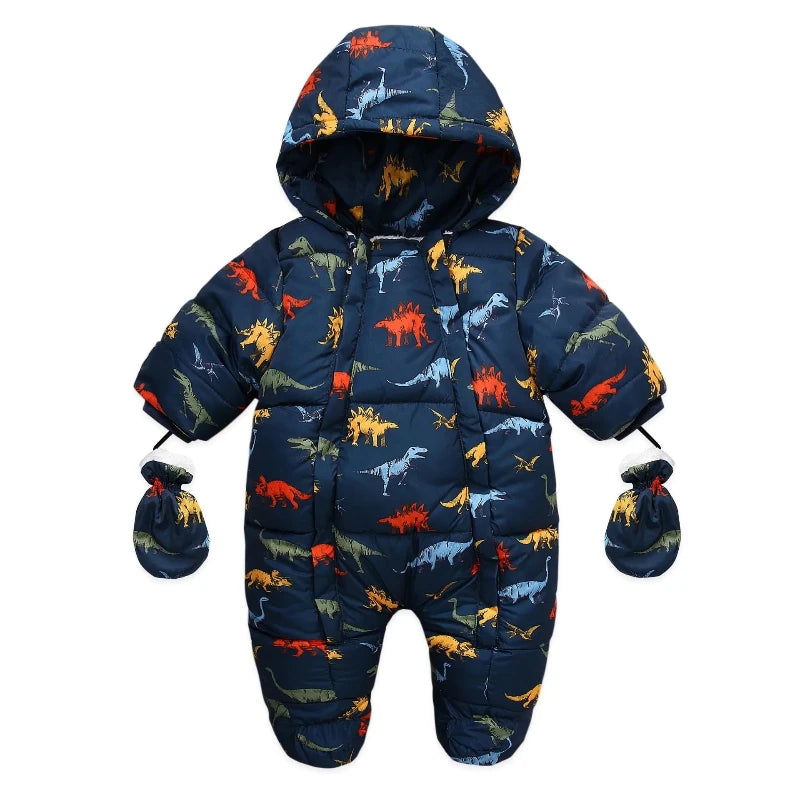 Winter Snowsuit - Warm Fleece Hooded Jumpsuit - Just Kidding Store