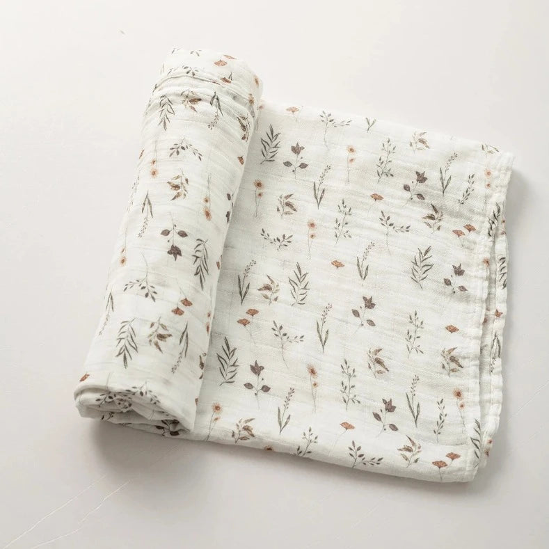 Bamboo Cotton Oversized Muslin Swaddle Blankets - Just Kidding Store